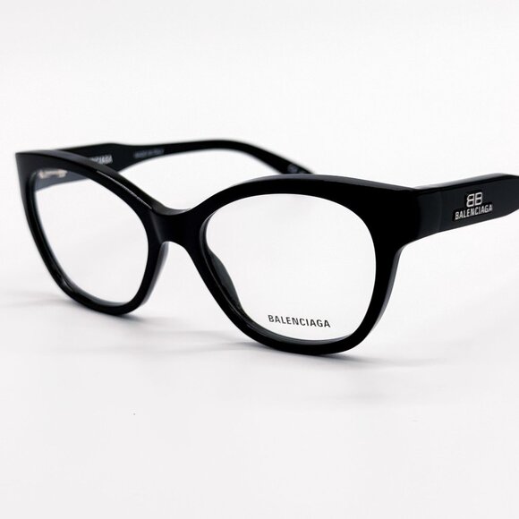NEW BALENCIAGA EYEGLASSES BB0213O 001 ROUND BLACK WOMEN EYEWEAR BALENCIAGA - Picture 2 of 9
